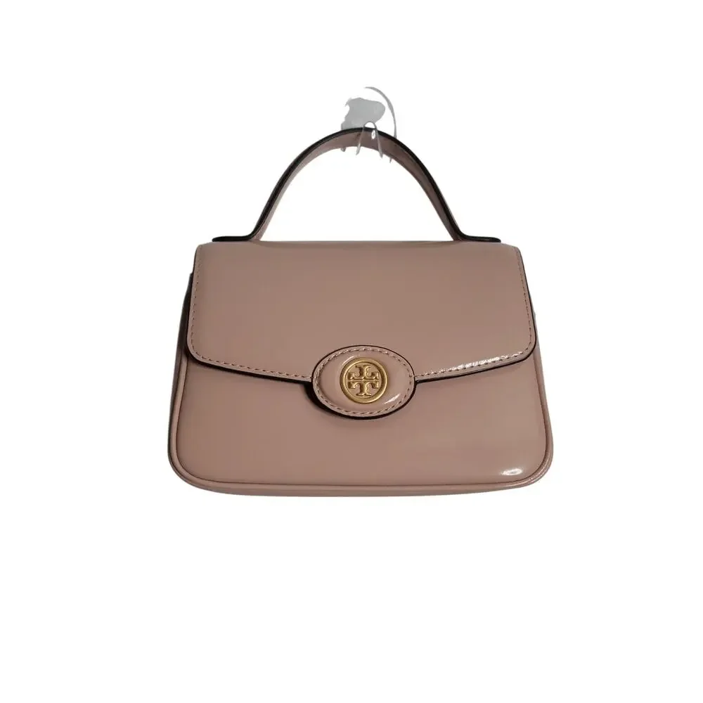 Tory Burch Small Robinson Spazzolato Top-Handle Bag Blush Pink
